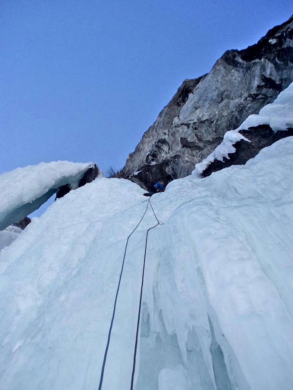 Ice climbing - 1st pitch Cascade de Brucholey