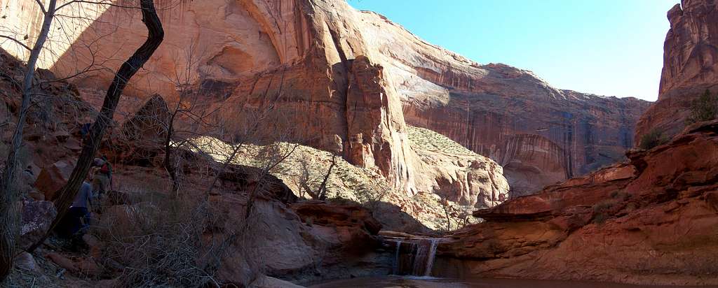 Canyon walls and waterfalls
