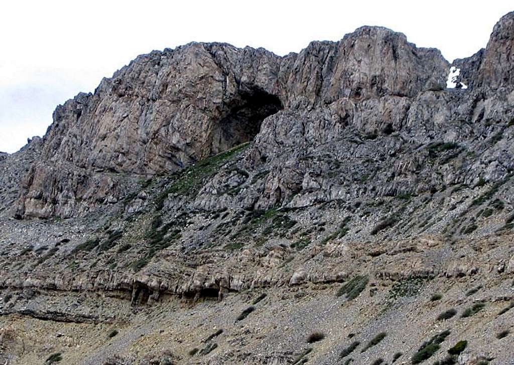 A large cave on Chalk Rock Mountain