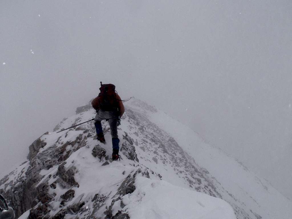 Final summit ridge