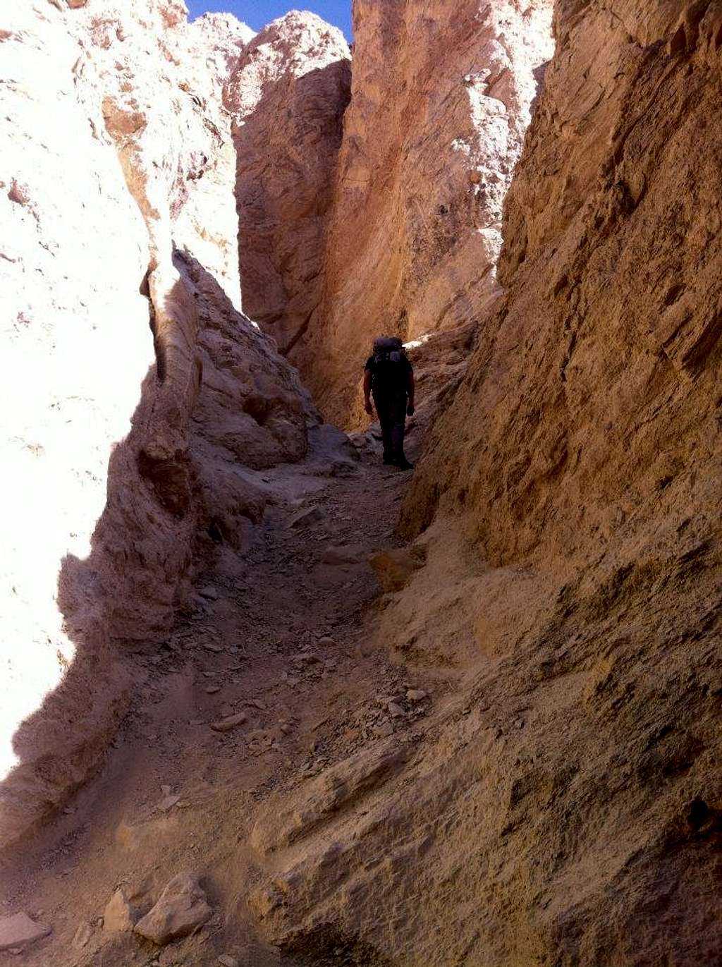 Canyon Climbing in Golden Canyon, Death Valley