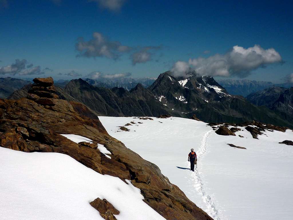 Schneespitze summit plateau