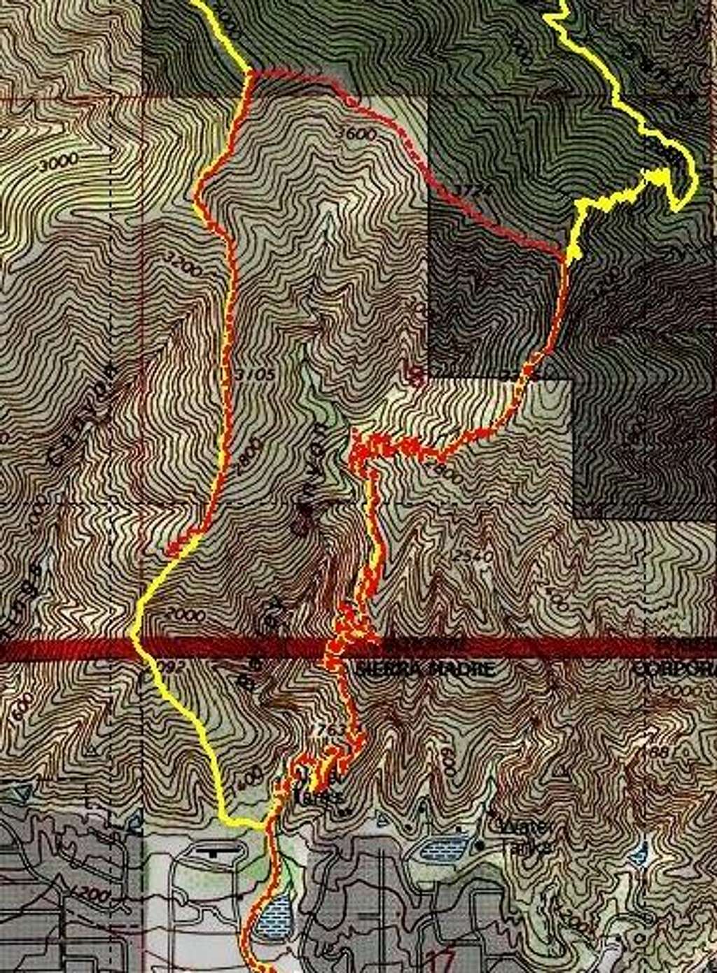 GPS track for Hastings/Bailey ridge