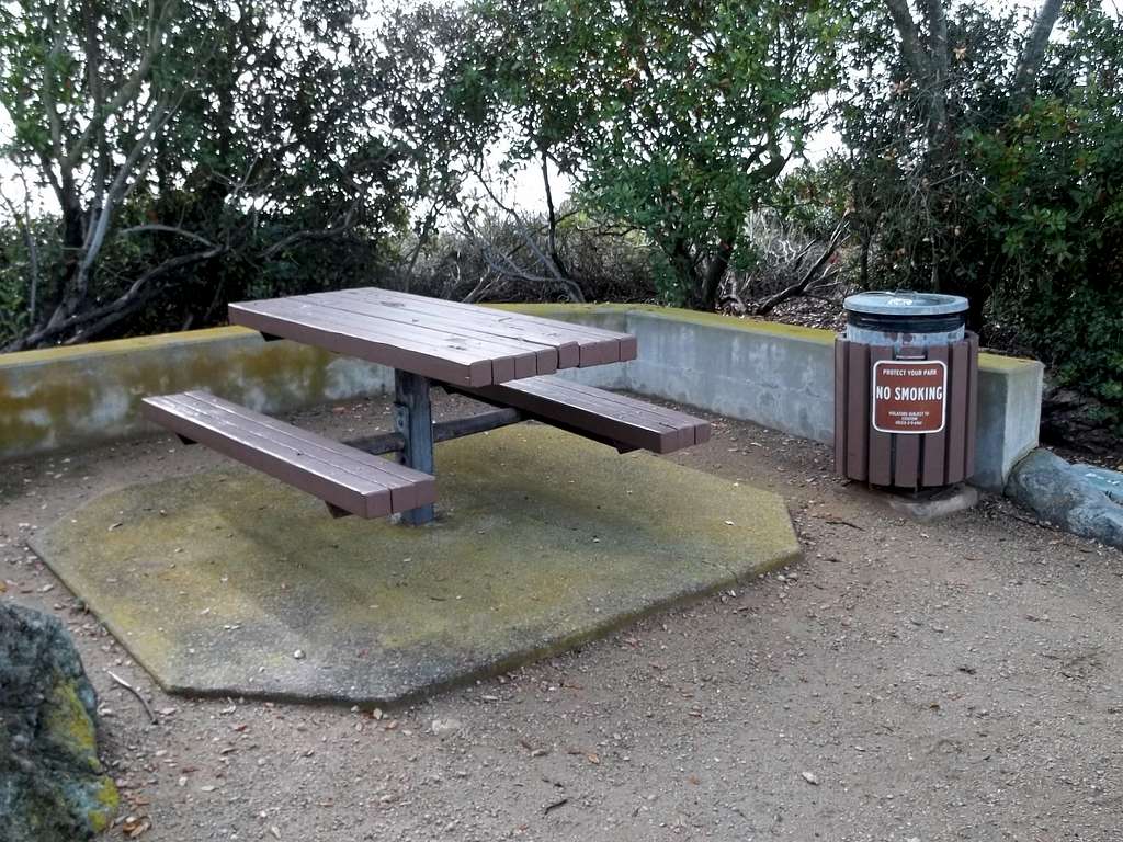One of a couple of picnic tables 