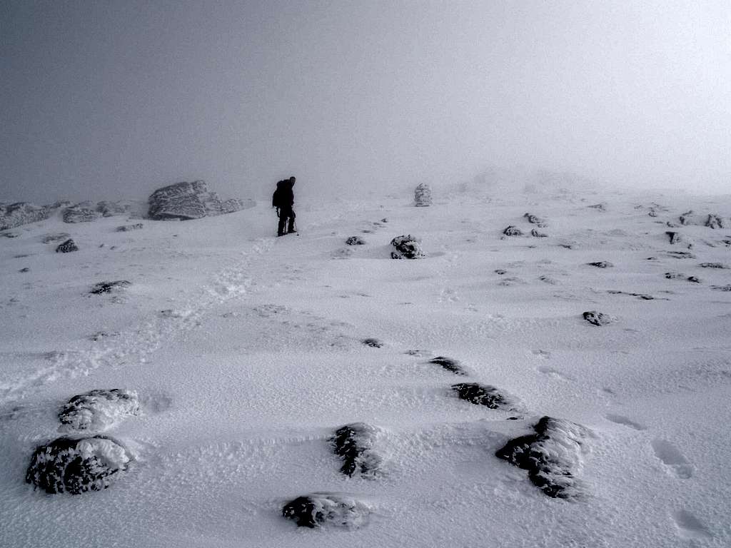 Fog and Snow on Boott Spur