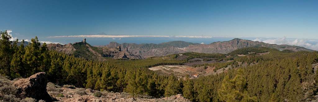 The Picture postcard view from Pico de las Nieves