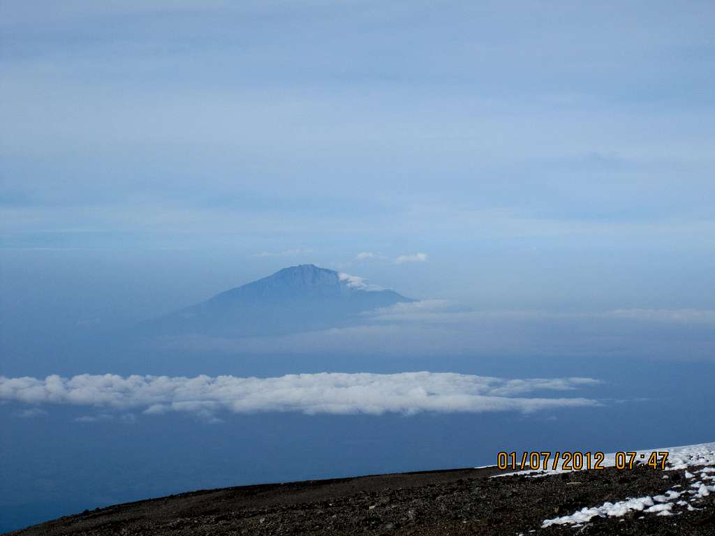 Mt. Meru from Kili Summit