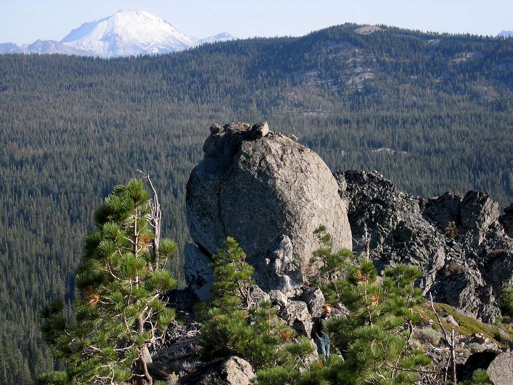 summit boulder & Lassen Peak