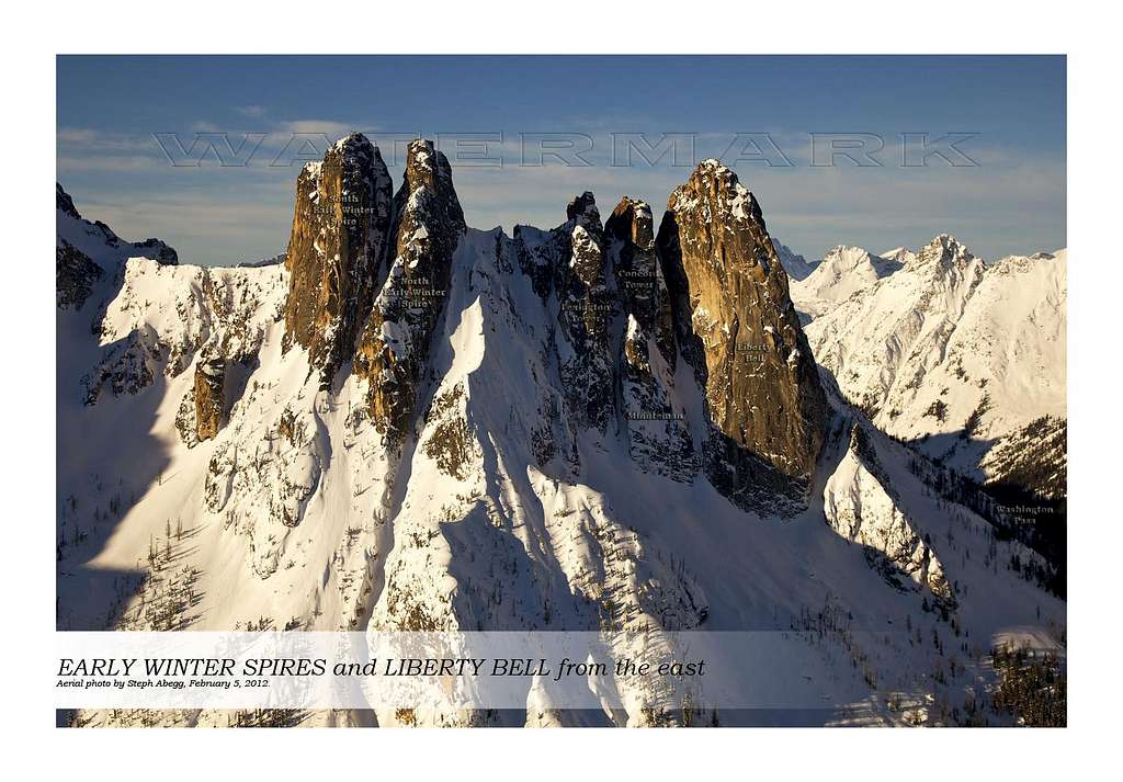 Early Winter Spires and Liberty Bell Labeled