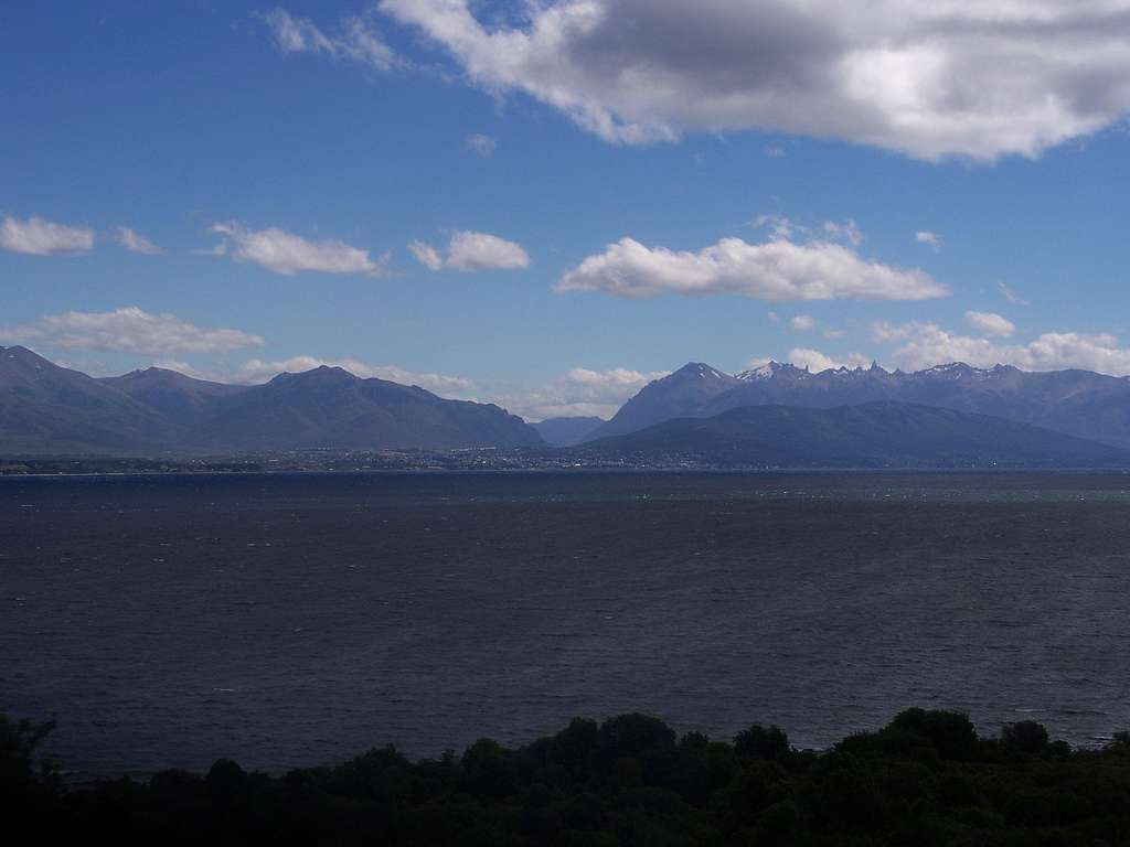 Bariloche view from across Lago Nahuel Huapi