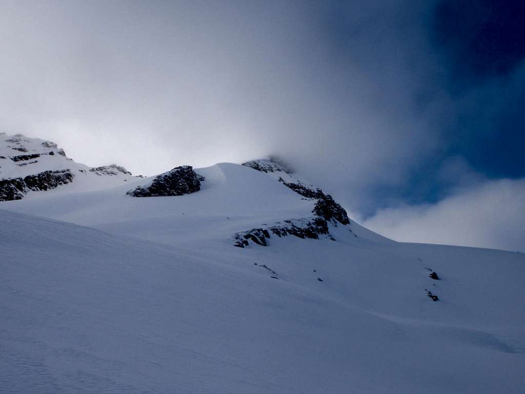 Mont des Poilus - South Glacier in clouds