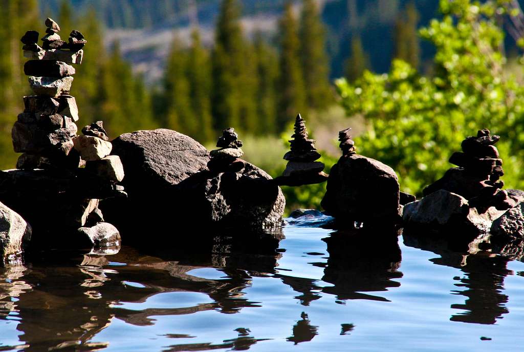 Pebble  Formations in the Conundrum Hot Springs