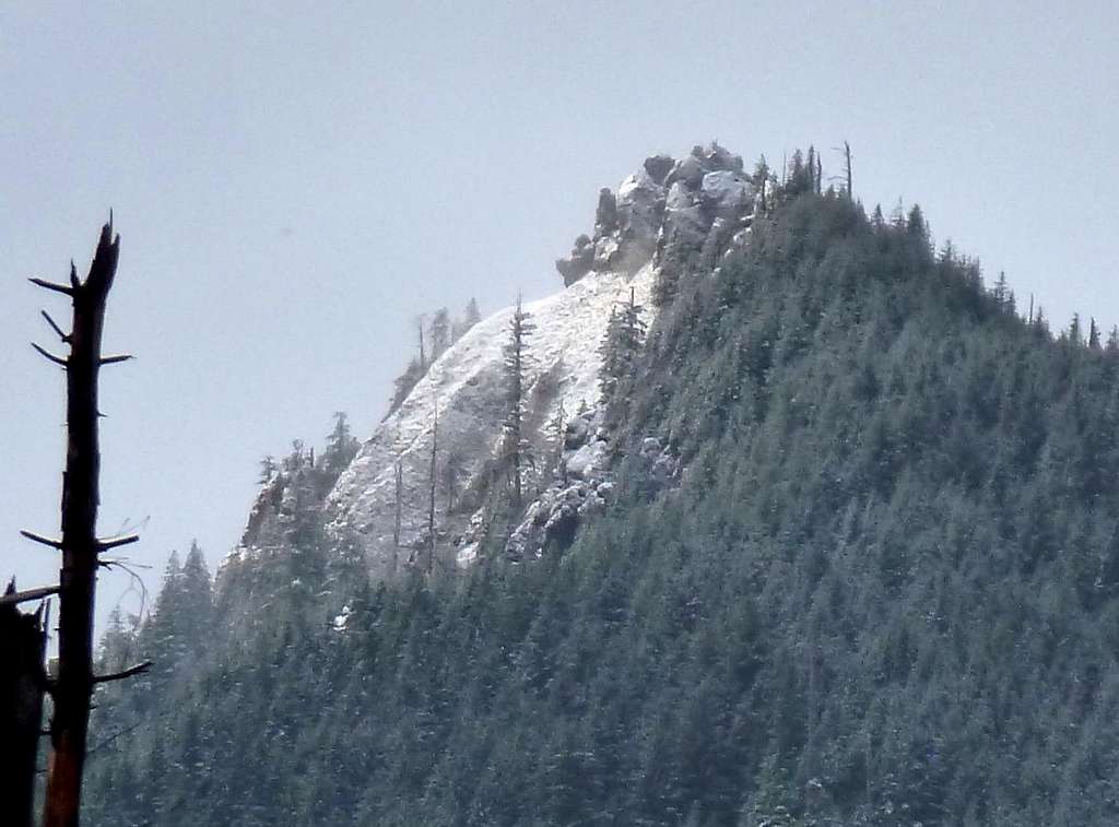 Close-up of the summit...