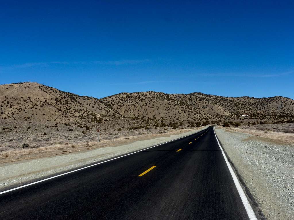 View up the road towards Peak 6030