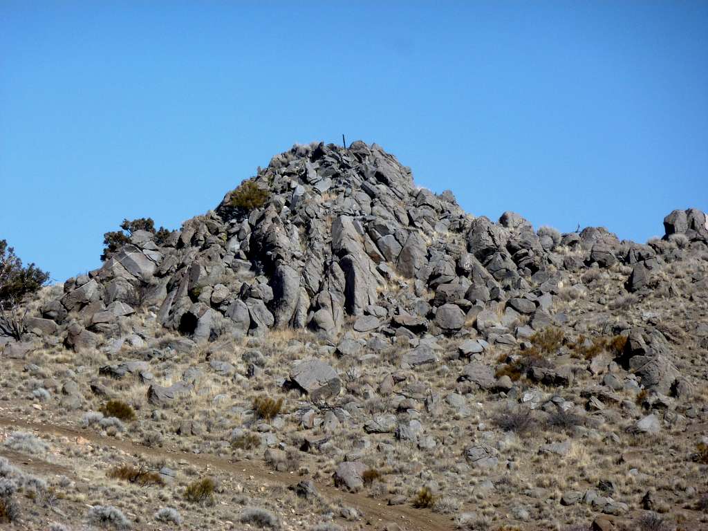 Zoom shot of summit rocks
