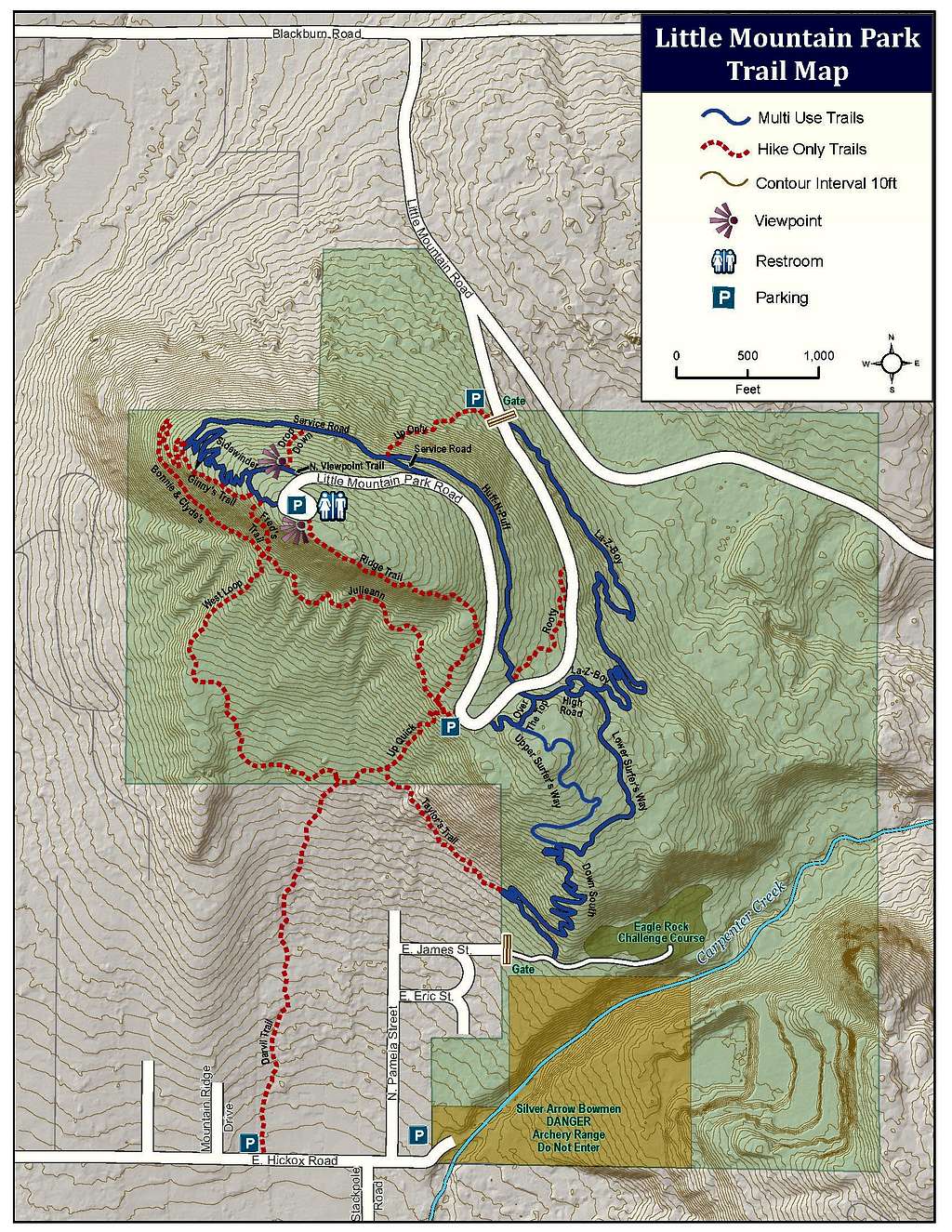 Little Mountain - Trail Map