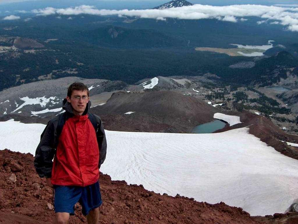 View descending South Sister.