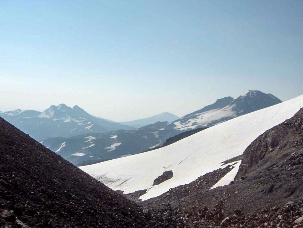View between North and Middle Sister's saddle