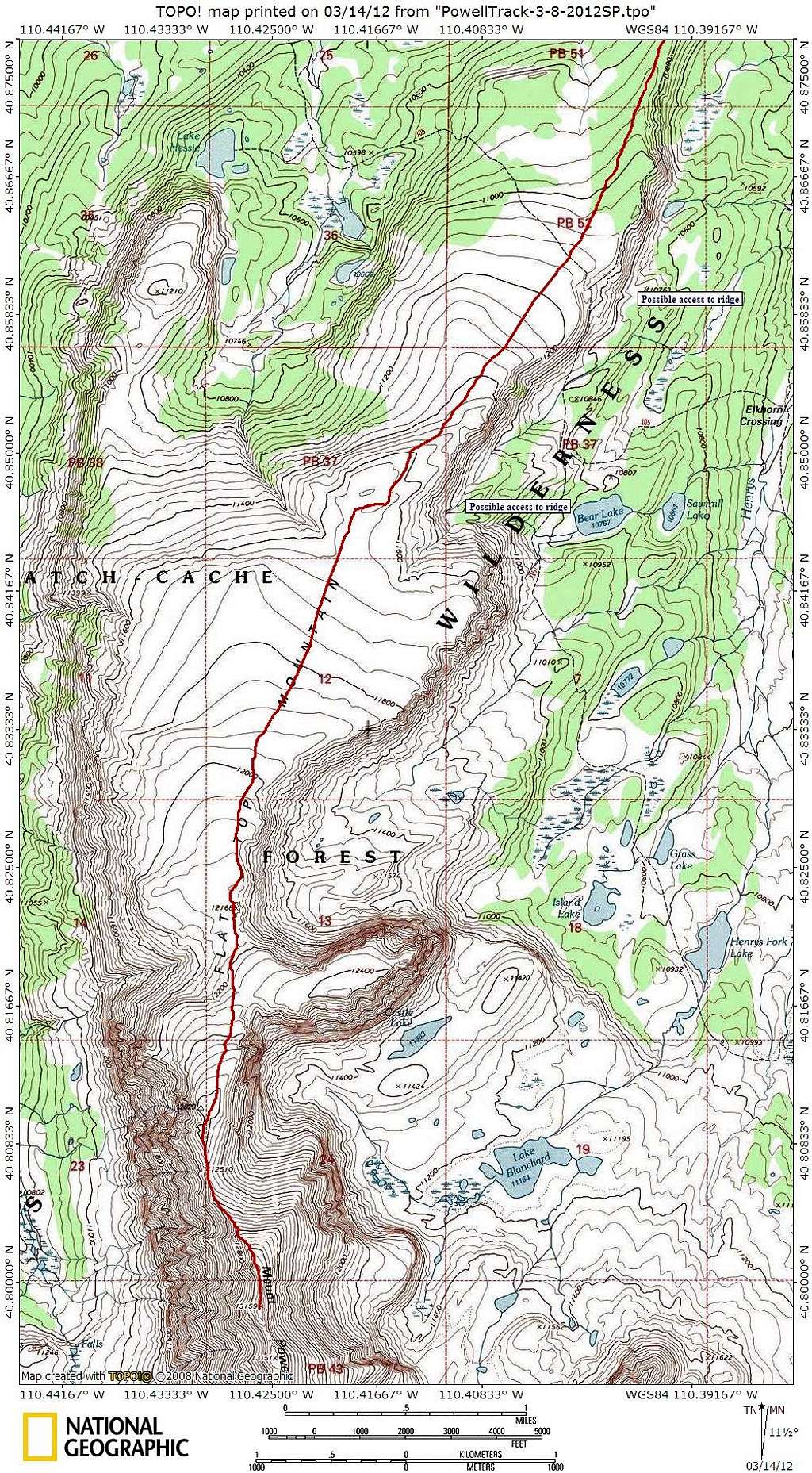 Mount Powell topo 2