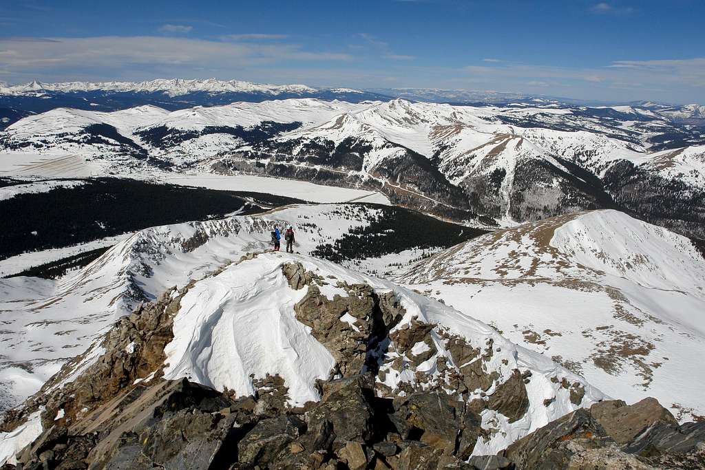 Pacific Peak summit: view west
