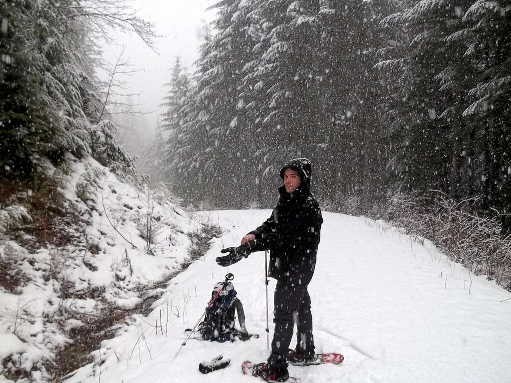 Joel with his snowshoes on!