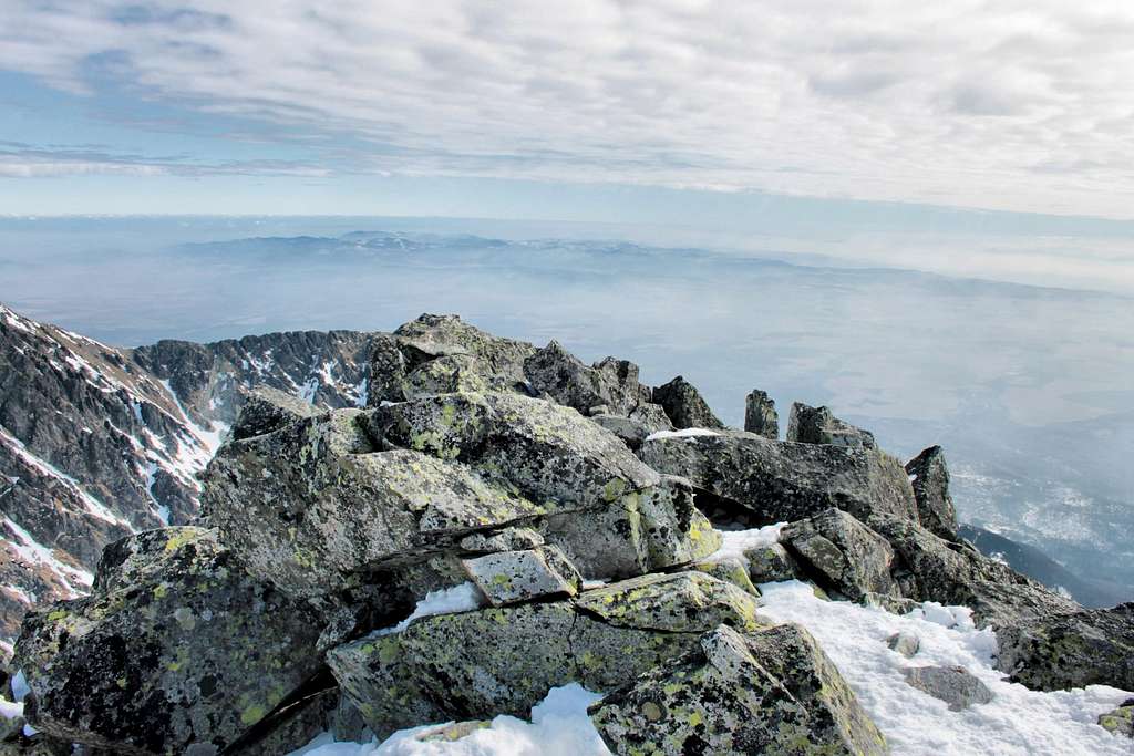 View from Prostredný hrot