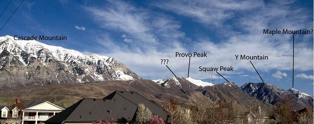 Identifying the mountains above Provo - add if you can