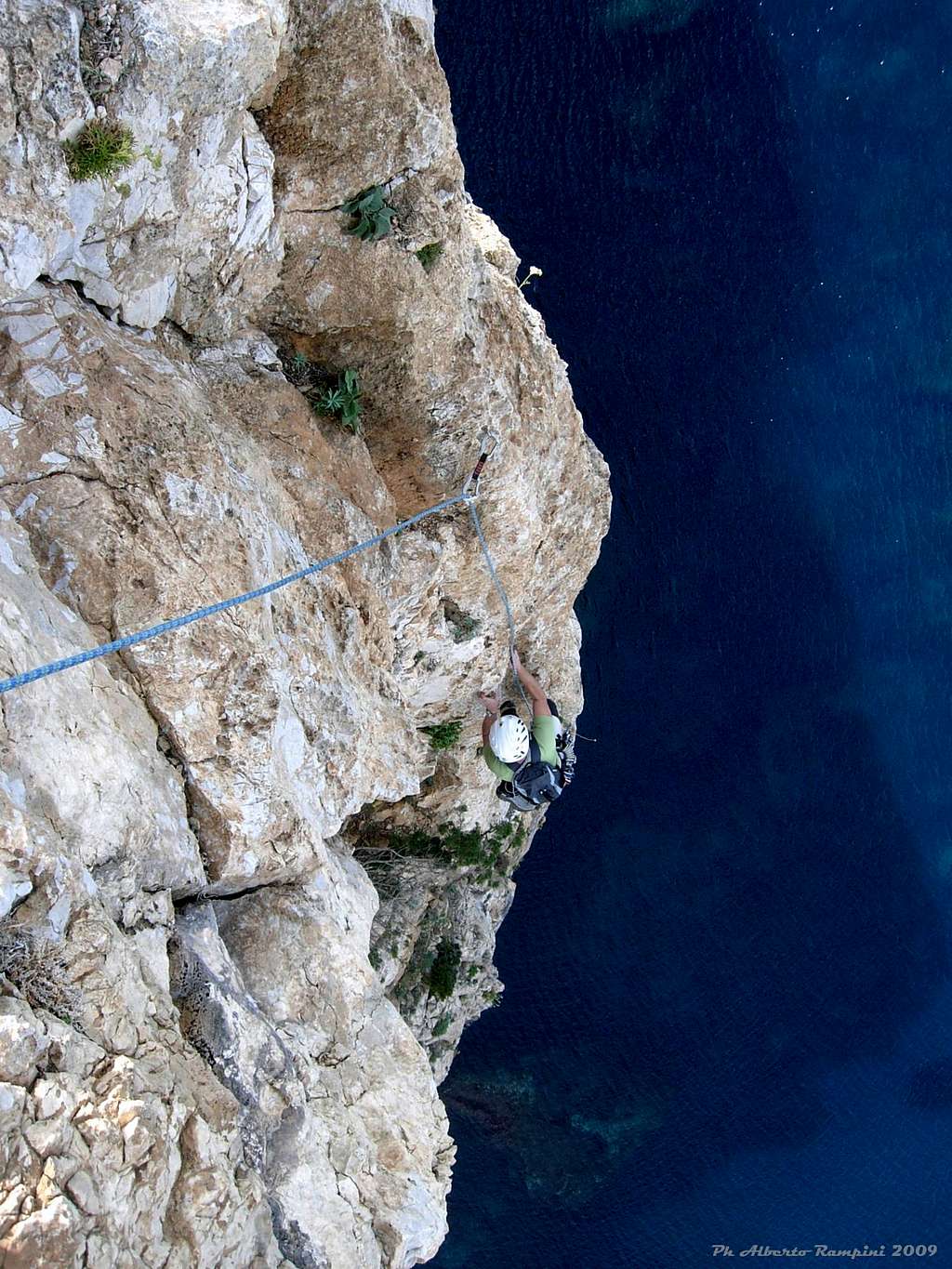 Void and water on Brivido Blu ( Blue Shiver) on Porto Sciusciau Cliff, Sardinia West Coast