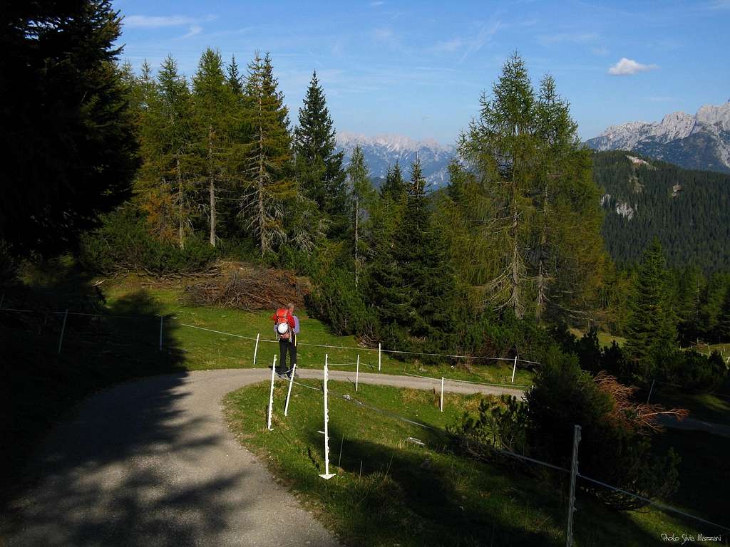 The afternoon's last sunrays on Pian dei Buoi, Marmarole, Eastern Dolomites 