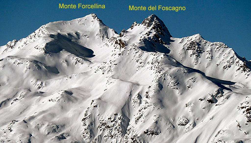 Monti Foscagno e Forcellina seen from Pizzo Filone
