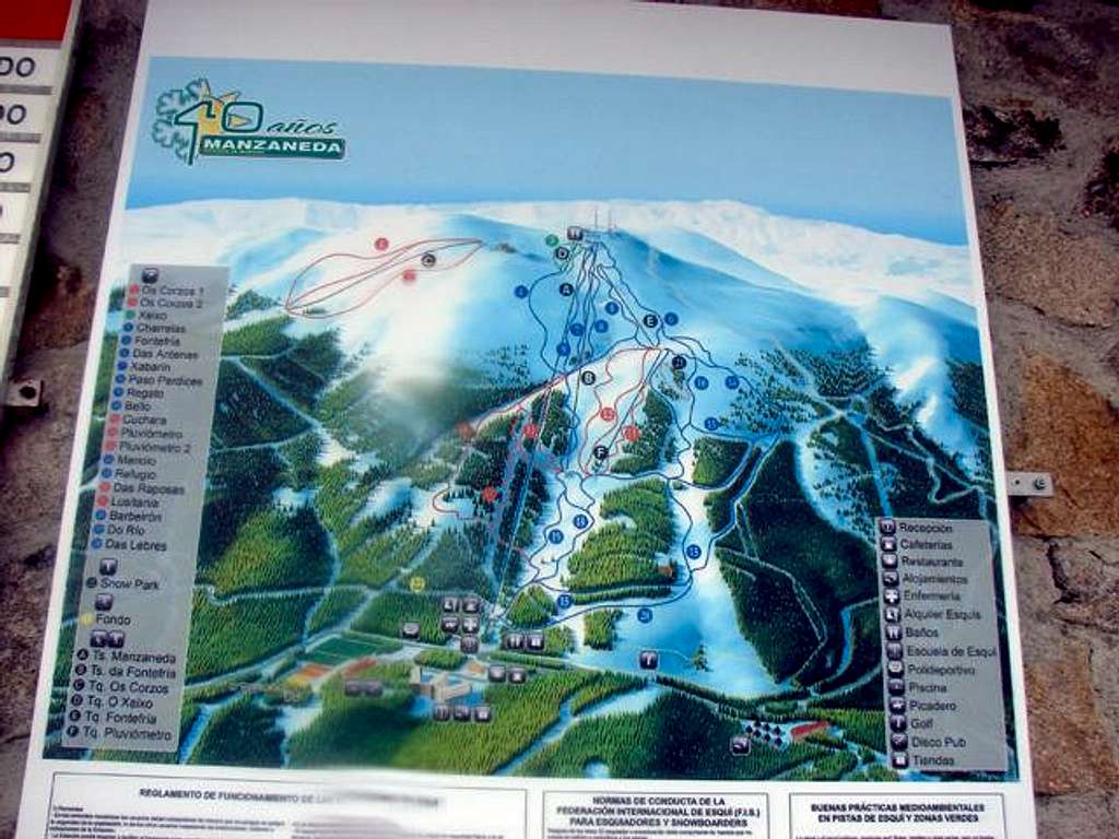 Map of ski resort