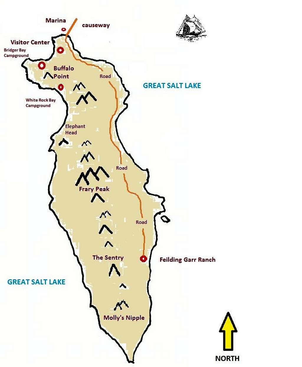Antelope Island Map
