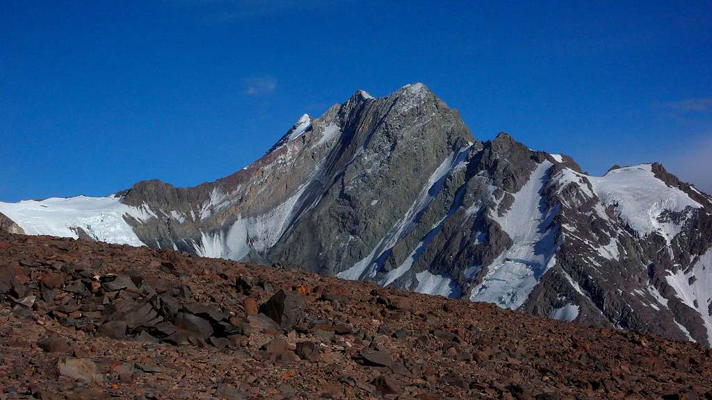 Loma Larga (5404m) close up from camp 1