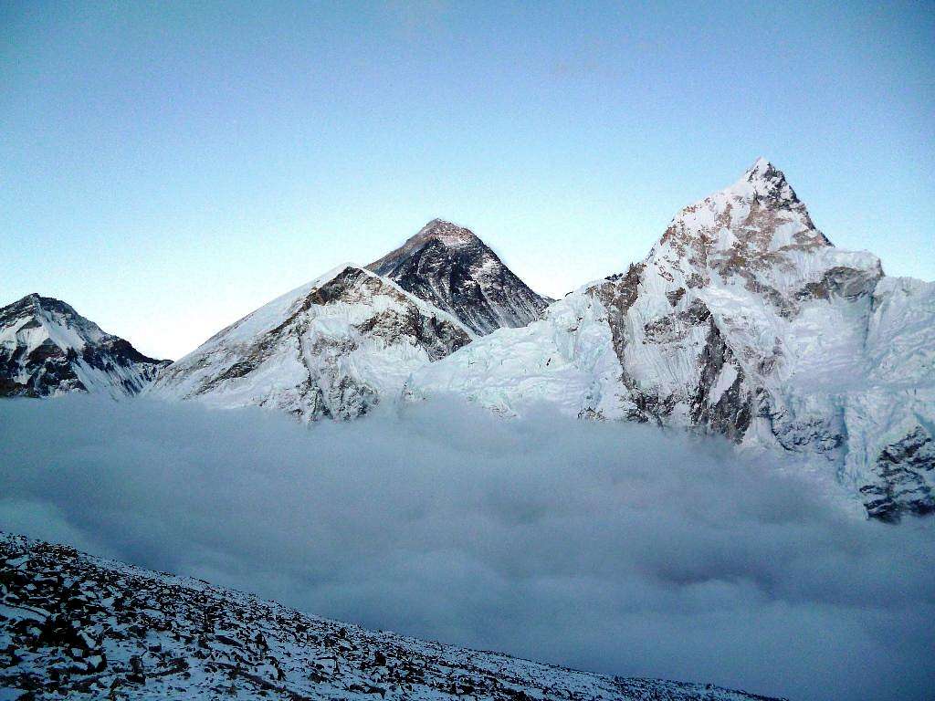 Mount Everest from Kala Pattar at sunset