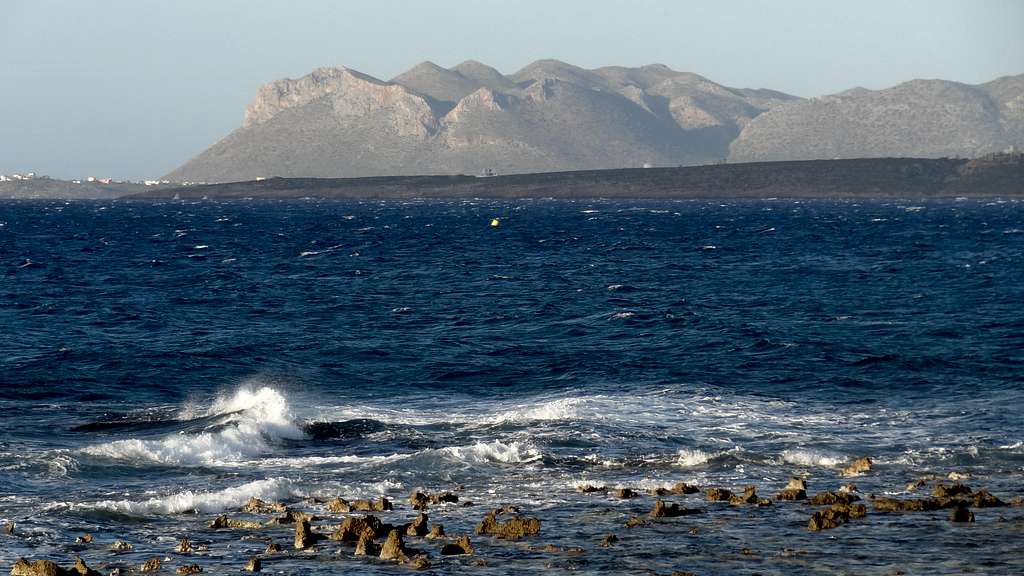 Akrotiri mountains from Chania