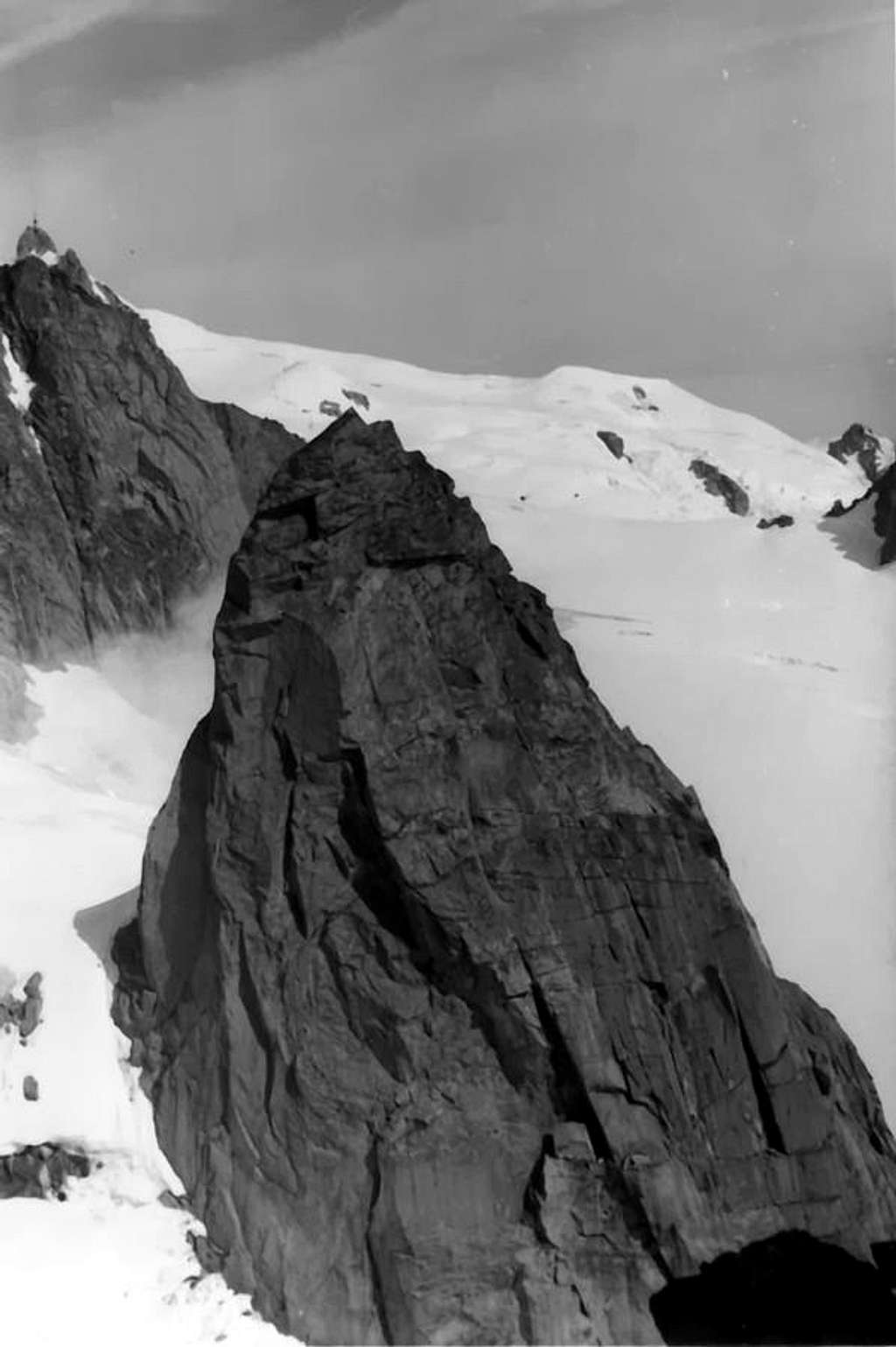 Pyramide du Tacul from Petit Capucin 1969 