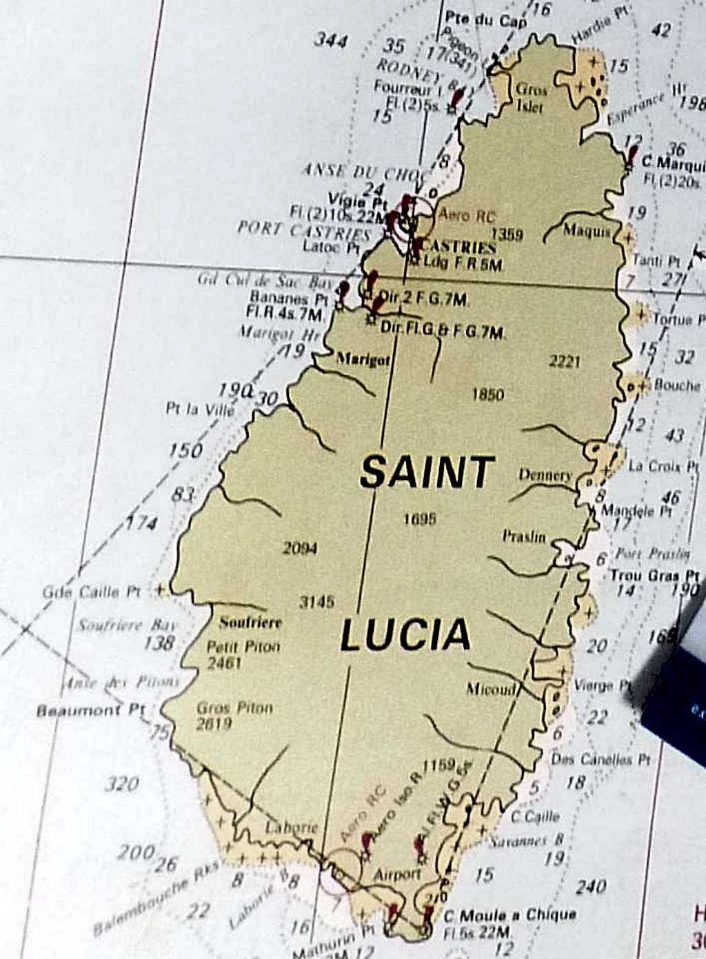 2012 St. Lucia - map