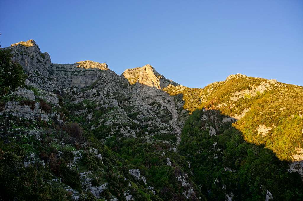 Mountains above Positano