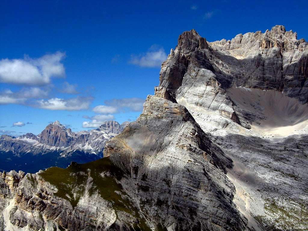 Sorapiss and Tofane from Torre dei Sabbioni