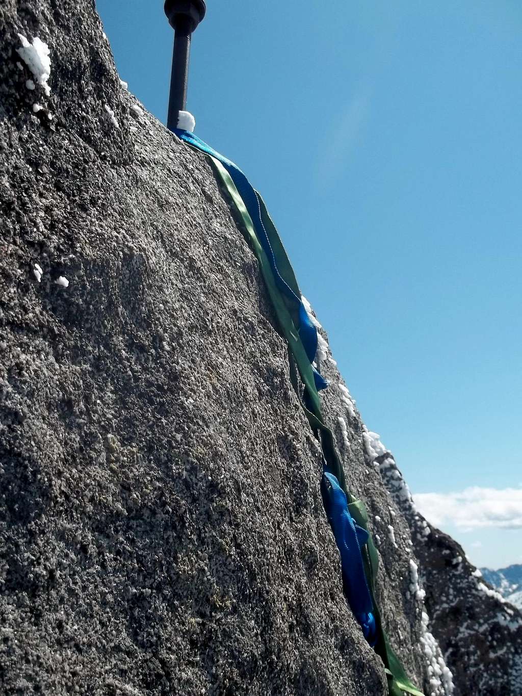 Slings were useful on the final summit rock