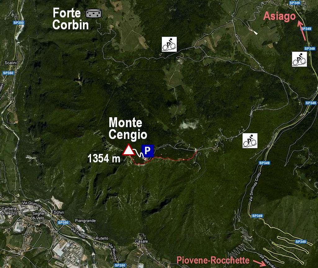 Monte Cengio map