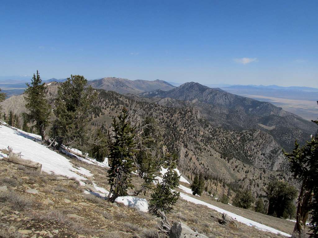 North from summit