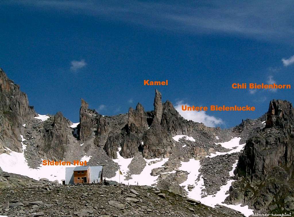 Chli Bielenhorn, the descent's side