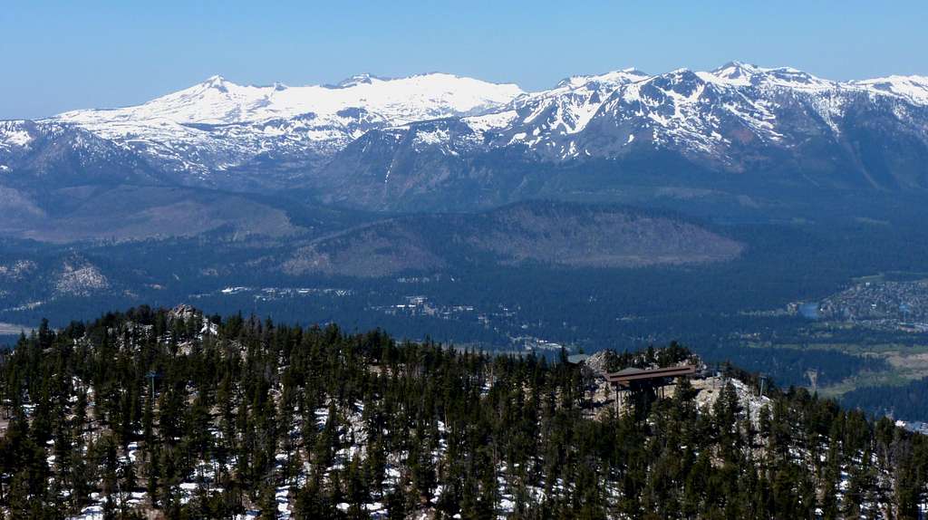 View of the high peaks in the Desolation Wilderness from East Peak