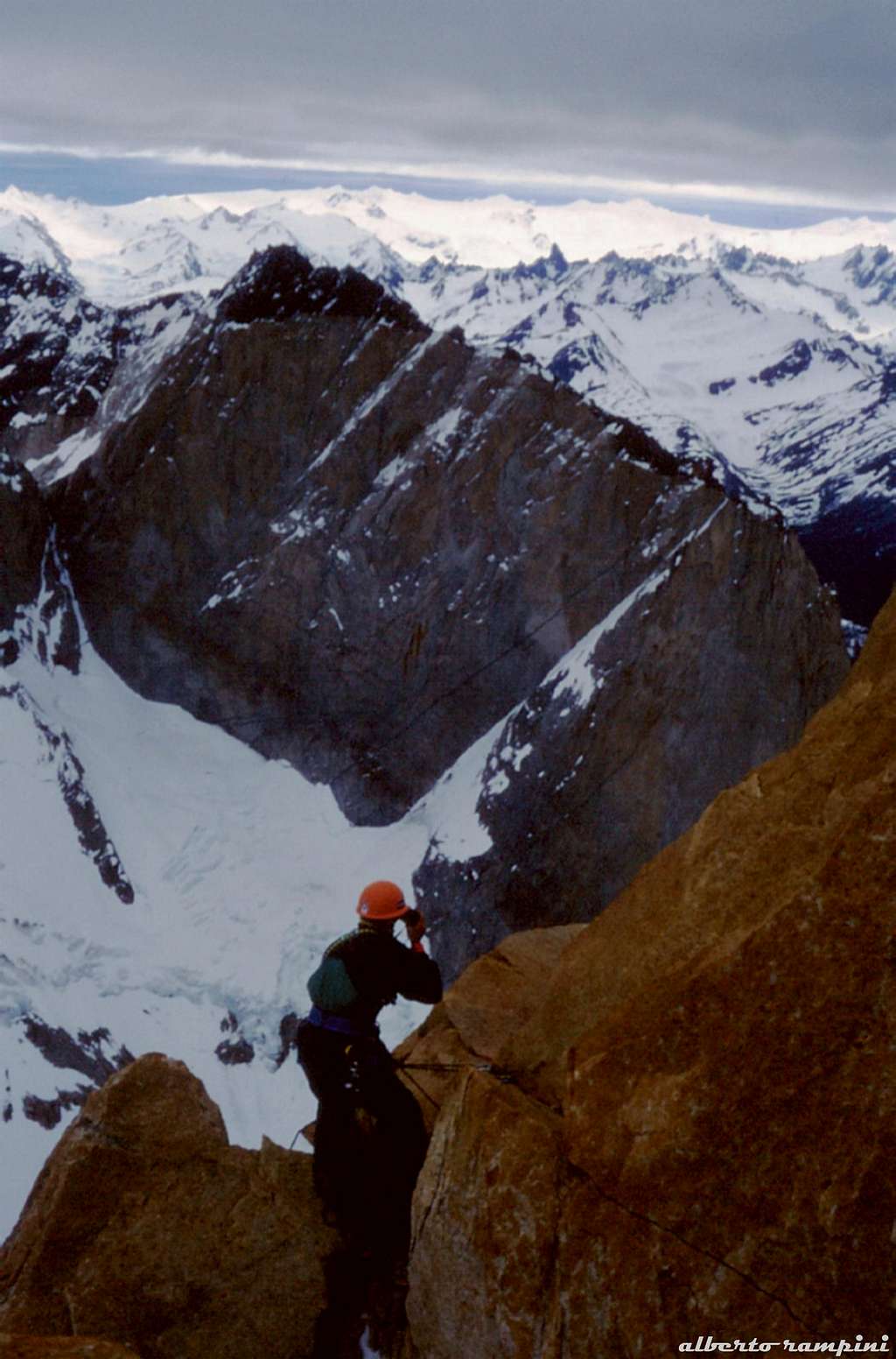An exciting moment on Torre Central del Paine (1992)