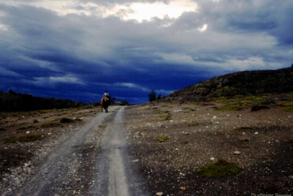 A rider in the storm, Torres del Paine