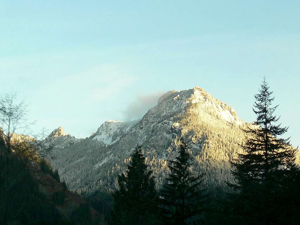 Snoquamie Mountain during Sunrise