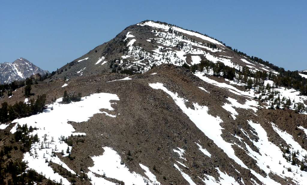 Robinson Peak 10,793' from Sawmill Ridge Peak 10,325'