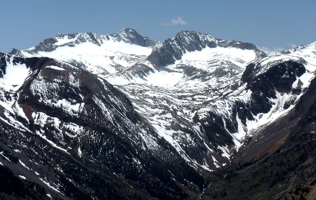 View southwest to Mount Conness and North Peak
