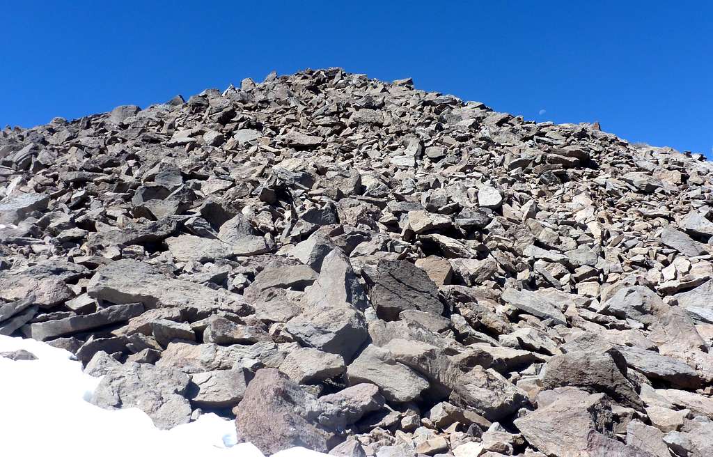 Final rocks up to the summit of Rose Knob Peak